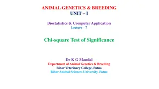 Chi-Square Test of Significance in Animal Genetics and Breeding