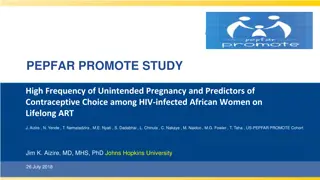 High Frequency of Unintended Pregnancy and Contraceptive Choice Among HIV-infected African Women