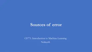 Sources of Error in Machine Learning