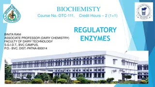 Regulatory Enzymes in Biochemical Pathways