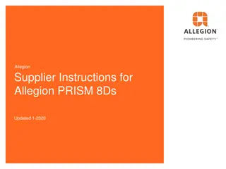 Allegion PRISM Supplier Instructions Overview