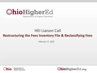 Restructuring Fees Inventory File: Updates and Changes Overview