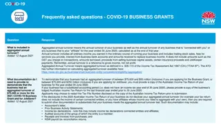 Aggregated Annual Turnover for COVID-19 Business Grants