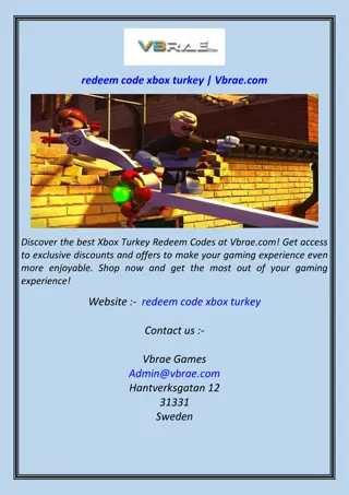 Discover the best Xbox Turkey Redeem Codes at Vbrae.com! Get access to exclusive