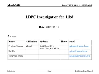 LDPC Investigation for IEEE 802.11bd Technology in March 2019