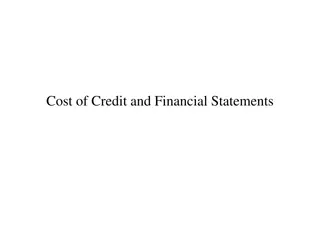 Cost of Credit and Financial Statements