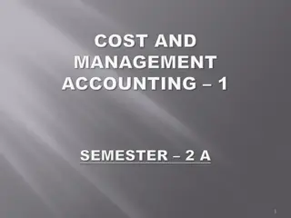 Cost Accounting: Techniques and Processes