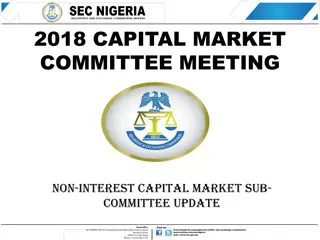 2018 Capital Market Committee Meeting Update on Non-Interest Capital Market Products and Developments