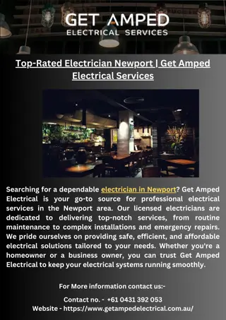 Top-Rated Electrician Newport  Get Amped Electrical Services