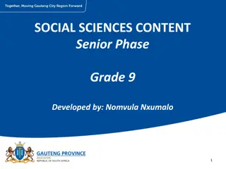 Understanding Development in Social Sciences - Grade 9 Curriculum