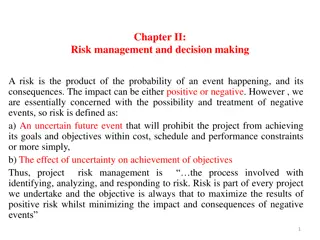 Risk Management and Decision Making in Projects