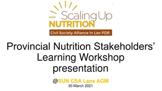 Learning from Provincial Nutrition Stakeholder Workshops