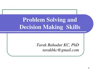 Problem Solving and Decision Making Skills Workshop Overview