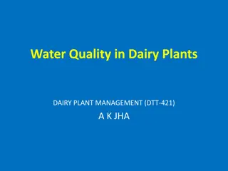 Understanding Water Quality in Dairy Plants