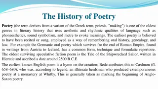 A Journey Through the History and Elements of Poetry