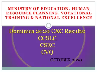 Education Ministry's 2020 CXC Results Analysis