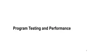 SAS Program Testing and Performance Options