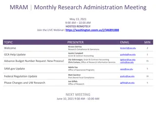 Advancements in Research Administration: May 2021 Meeting Highlights