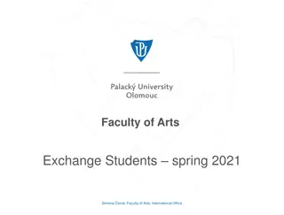 Palack University Orientation Week Information for Exchange Students - Spring 2021