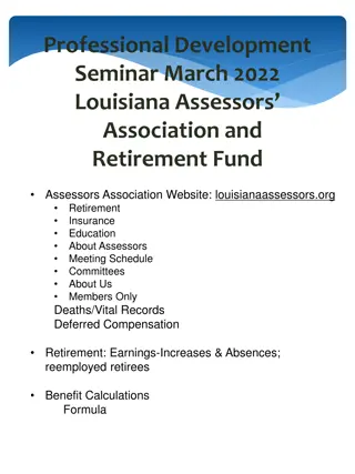 Louisiana Assessors Association and Retirement Fund Professional Development Seminar - March 2022