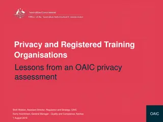 Privacy and Registered Training Organisations: Lessons and Insights