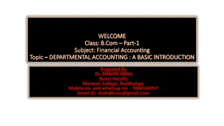 Significance of Departmental Accounting in Business Operations