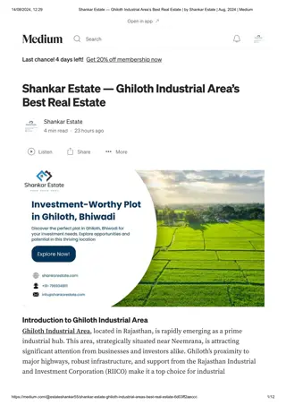 Shankar Estate — Ghiloth Industrial Area’s Best Real Estate