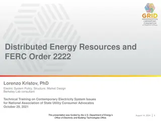 Insights on Distributed Energy Resources and FERC Order 2222