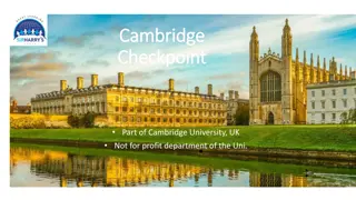 Cambridge Checkpoint Exams: Information and Guidelines for Parents and Students