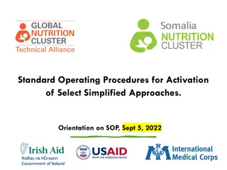 SOP Strategy for Activation of Simplified Approaches in Somalia