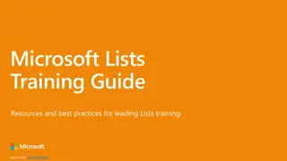 Comprehensive Microsoft Lists Training Guide