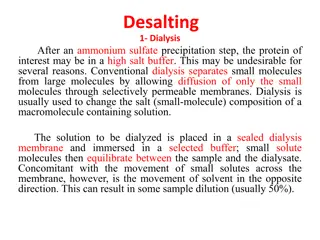 Protein Desalting Techniques for Biochemical Purification