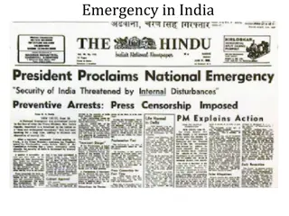 Emergency Provisions in the Indian Constitution: A Historical Overview