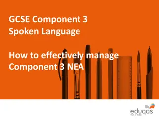 Guidelines for GCSE Component 3 Spoken Language NEA