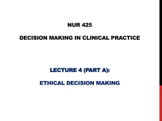 Ethical Decision Making in Clinical Practice: Understanding Dilemmas and Solutions