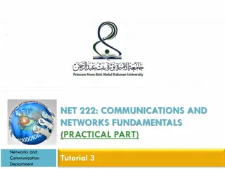 Fundamentals of Communications and Networks in the Networks and Communication Department Tutorial