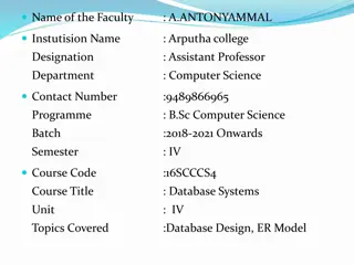 Entity-Relationship Modeling in Database Systems