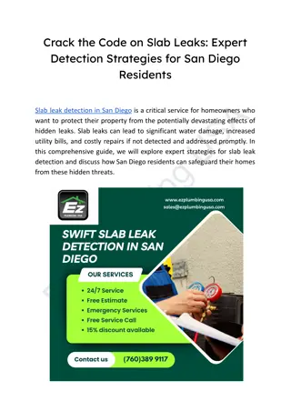 Expert Slab Leak Detection in San Diego | Prevent Costly Home Damage