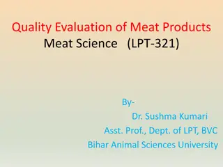 Quality Evaluation of Meat Products by Dr. Sushma Kumari: A Comprehensive Overview