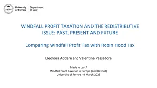 Windfall Profit Taxation: Past, Present, and Future