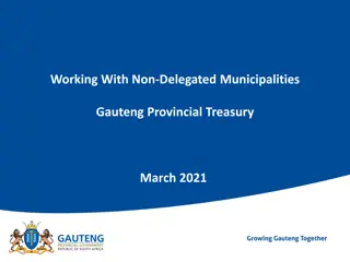 Challenges and Engagements in Working with Non-Delegated Municipalities in Gauteng