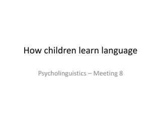 The Fascinating Journey of Language Acquisition in Children