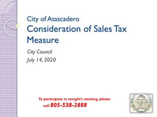 City of Atascadero Sales Tax Measure Consideration by City Council