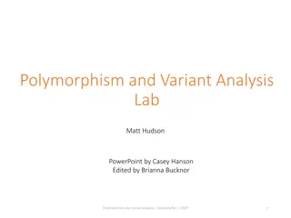 Polymorphism and Variant Analysis Lab Exercise Overview