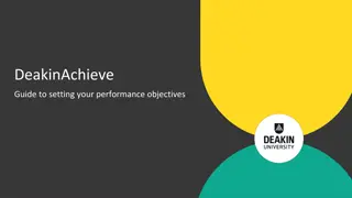 DeakinAchieve Guide to Setting Your Performance Objectives