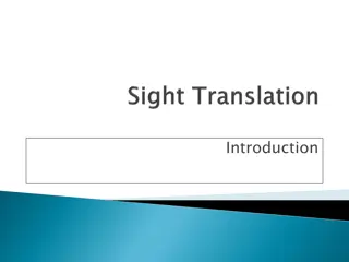 Sight Translation: Processes and Skills