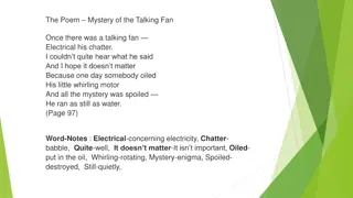 The Mystery of the Talking Fan