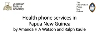 Telehealth Services in Papua New Guinea: A Study by Amanda H.A. Watson and Ralph Kaule