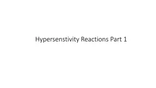 Hypersensitivity Reactions and Classification