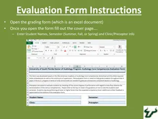 Guidelines for Completing Student Evaluation Form